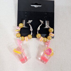 Grapefruit Slice Hoop Earrings